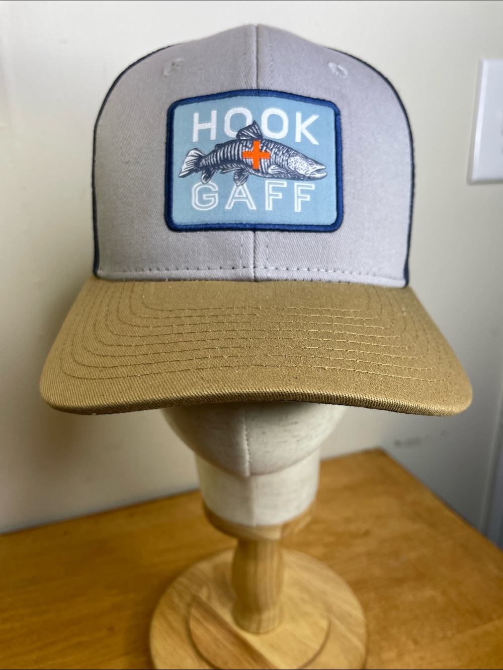Hook + Gaff Gray, Navy and Tan Baseball Cap